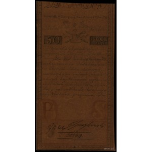 50 złotych 8.06.1794; seria A, numeracja 30259, papier ...