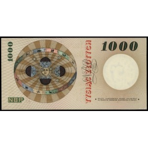 1.000 złotych 24.05.1962; seria A, numeracja 0000000, w...