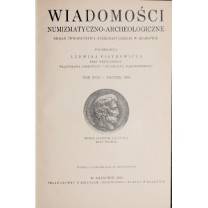 Wiadomości numizmatyczno-archeologiczne, Rocznik 1935, Kraków 1936.