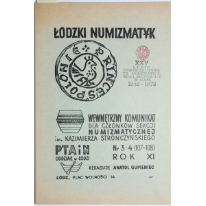 Głupieniec A., Łódzki numizmatyk, Łódź 1973.