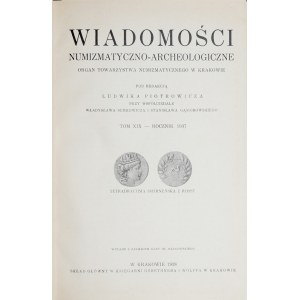 Wiadomości numizmatyczno-archeologiczne, Rocznik 1937, Kraków 1938.