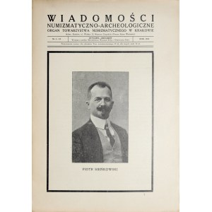 Wiadomości numizmatyczno-archeologiczne, Rocznik 1925, Kraków 1925.