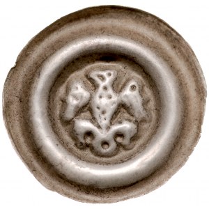 Śląsk, Brakteat szeroki XIII w., Av.: Orzeł z rozpostartymi skrzydłami, pod nim ornament.
