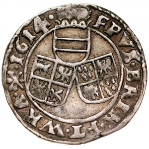 Śląsk, Księstwo Nyskie Biskupów Wrocławskich, Karol Austriacki 1608-1624, 3 krajcary 1614, Nysa.