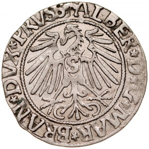 Prusy Książęce, Albrecht Hohenzollern 1525-1568, Grosz 1543, Królewiec.