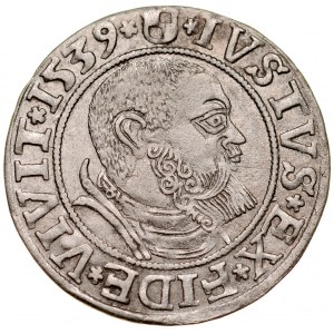 Prusy Książęce, Albrecht Hohenzollern 1525-1568, Grosz 1539, Królewiec.