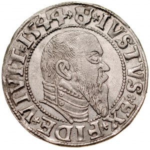 Prusy Książęce, Albrecht Hohenzollern 1525-1568, Grosz 1544, Królewiec.