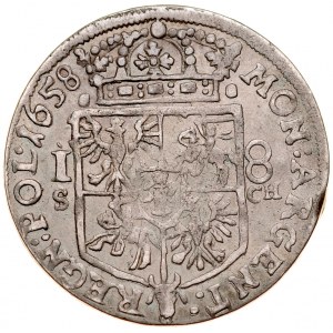 Jan II Kazimierz 1649-1668, Ort 1658 S-CH, Kraków.