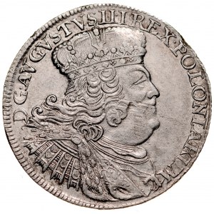 August III 1733-1763, 18 groszy 1755, Lipsk.