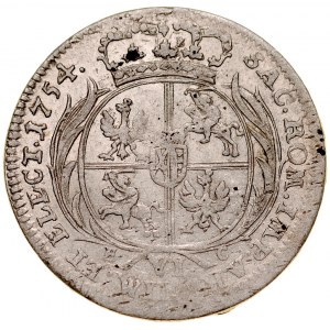 August III 1733-1763, Szóstak 1754, Lipsk.