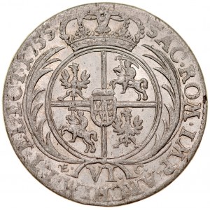 August III 1733-1763, Szóstak 1755, Lipsk.