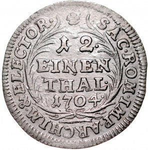 August II Mocny 1697-1733, 1/12 Talara 1704, Drezno.