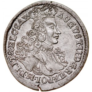 August II Mocny 1697-1733, Szóstak 1706 LP, Moskwa lub Grodno. RR