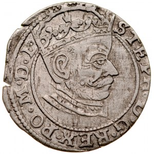 Stefan Batory 1576-1586, Grosz 1581, Ryga, R.