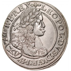 Austria, Leopold I 1657-1705, XV krajcarów 1663, Wiedeń.