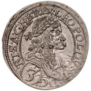 Austria, Leopold I 1657-1705, 3 krajcary 1672, Wiedeń.