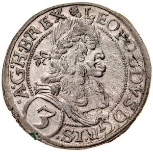 Austria, Leopold I 1657-1705, 3 krajcary 1670, Wiedeń.