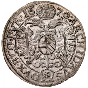 Austria, Leopold I 1657-1705, 3 krajcary 1670, Wiedeń.