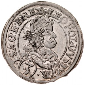 Austria, Leopold I 1657-1705, 3 krajcary 1667, Graz.