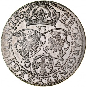 Zygmunt III 1587-1632, Szóstak 1596, Malbork.