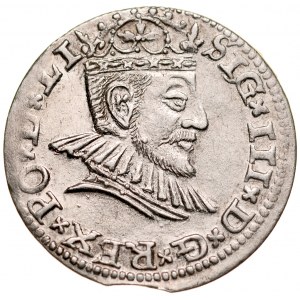 Zygmunt III 1587-1632, Trojak 1591, Ryga.