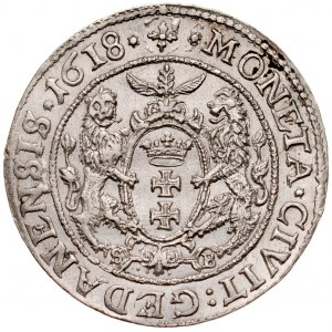 Zygmunt III 1587-1632, Ort 1618, Gdańsk.