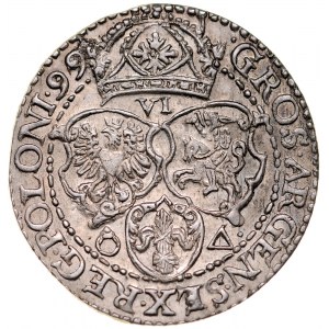 Zygmunt III 1587-1632, Szóstak 1599, Malbork.
