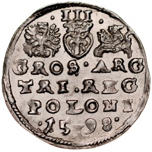 Zygmunt III 1587-1632, Trojak 1598, Lublin.