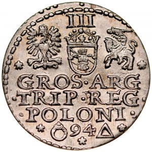 Zygmunt III 1587-1632, Trojak 1594, Malbork.