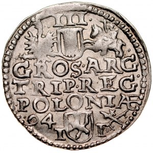 Zygmunt III 1587-1632, Trojak 1594, Poznań.