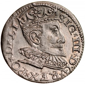 Zygmunt III 1587-1632, Trojak 1596, Ryga.