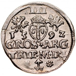 Zygmunt III 1587-1632, Trojak 1592, Wilno.