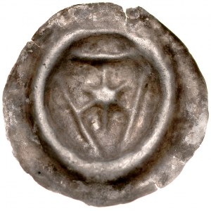 Pomorze Wschodnie, Sambor II 1217-1278, Brakteat guziczkowy, wg. Prof. Paszkiewicza Pomorze Gdańskie, Av.: Gwiazda na tarczy.