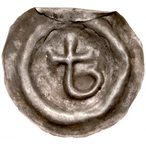Pomorze Wschodnie, Mściwój II 1266-1294, Brakteat guziczkowy, Pomorze Gdańskie, Av.: Kotwica jednoramienna, RR.