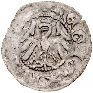 Władysław Jagiełło 1386-1434, Półgrosz, Kraków, Av.: Korona, Rv.: Orzeł jagielloński.