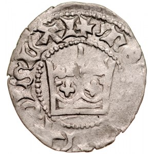 Władysław Jagiełło 1386-1434, Półgrosz, Kraków, Av.: Korona, Rv.: Orzeł jagielloński.
