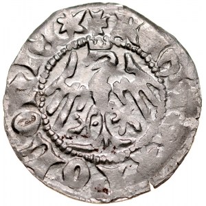 Władysław Jagiełło 1386-1434, Półgrosz, Kraków, Av.: Korona, pod nią litery SA, Rv.: Orzeł jagielloński.