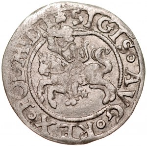 Zygmunt II August 1545-1572, Półgrosz bez daty, Wilno. RRR.