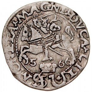 Zygmunt II August 1545-1572, Grosz na stopę polską 1566, Tykocin. RRR.