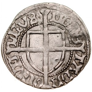 Fryderyk von Sachsen 1498-1510, Grosz, Av.: Tarcza wielkiego mistrza, Rv.: Tarcza krzyżacka.
