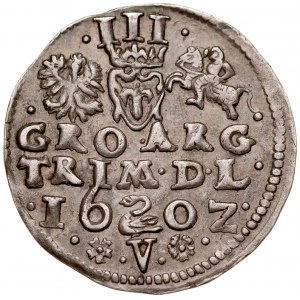 Zygmunt III 1587-1632, Trojak 1602, Wilno, RR.
