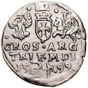 Zygmunt III 1587-1632, Trojak 1599, Wilno, R.