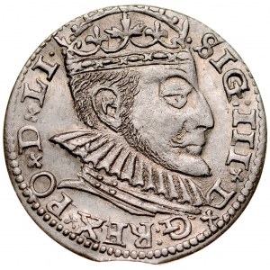 Zygmunt III 1587-1632, Trojak 1590, Ryga, R!.