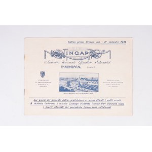 Ingap, Price list 2nd semester 1932, 1932