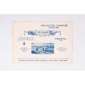 Ingap, Preisliste 2. Semester 1931, 1931
