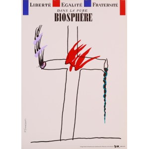 by Henryk TOMASZEWSKI (1914–2005), *Liberté, Égalité, Fraternité dans la pure biosphère*, 1989
