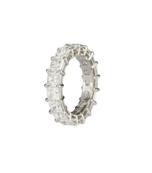 Obrączka typu eternity z diamentami, współczesna