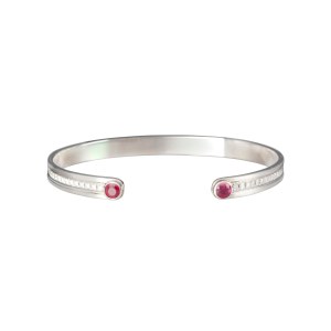 Men's bracelet with diamonds and rubies, contemporary