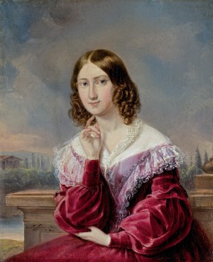 Jan Nepomucen Głowacki, PORTRET MŁODEJ DAMY, 1842
