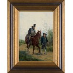 Jan Chełmiński, ENCOUNTER ON THE ROAD, ca. 1875